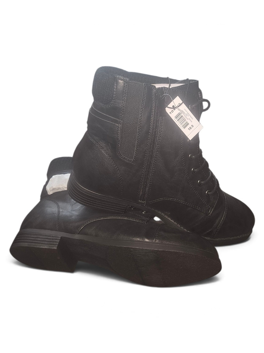 Torrid Black Combat Booties Size 10.5 WW Extra Wide NWT